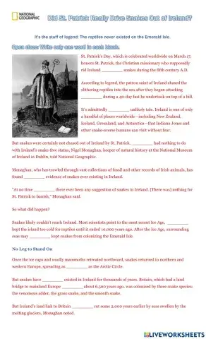 Did St. Patrick Really Drive Snakes Out of Ireland?