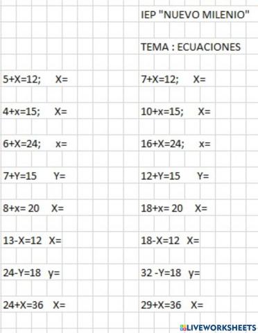 Ecuaciones