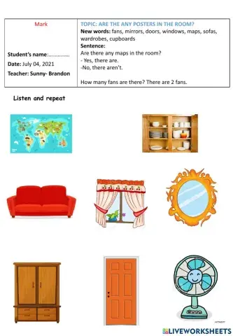 Lesson 13: Are there any posters in the room?