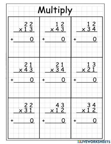 Multiplication 2 by 2 Digit