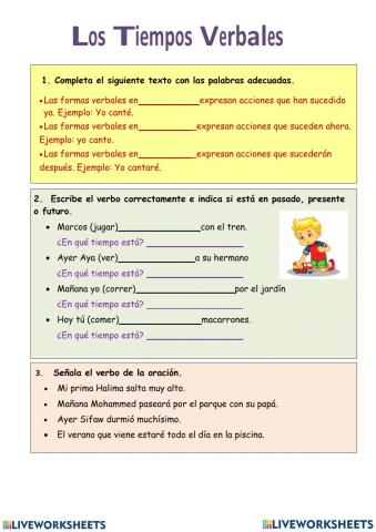 Tiempo verbales