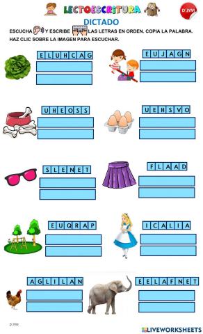 Dictado de oraciones