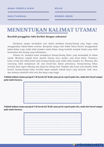 Bahasa Indonesia Materi Ide Pokok