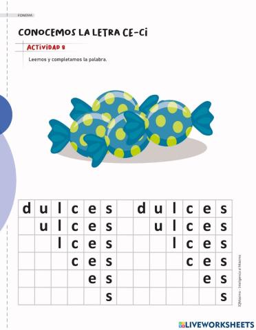 Actividad 8 letra CE
