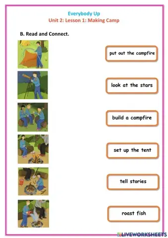 Everybody Up 5: Unit 2: Lesson 2: Making Camp B