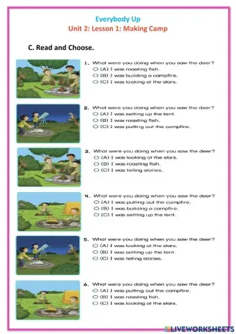 Everybody Up 5: Unit 2: Lesson 2: Making Camp C