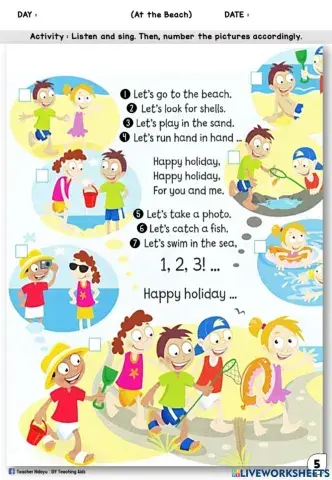 At the Beach Year 2 (Sing and Number)