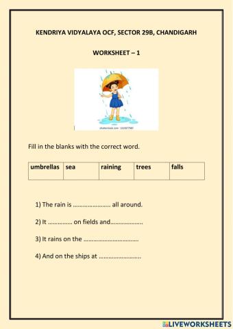 Ncert class 2 rain