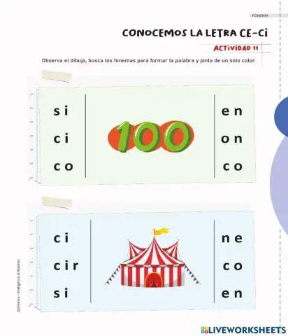 Actividad 11  letra CE