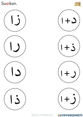 JAWI: Huruf Vokal  ا