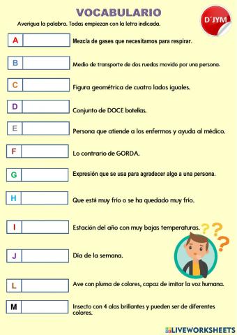 Comprensión lectora - Vocabulario