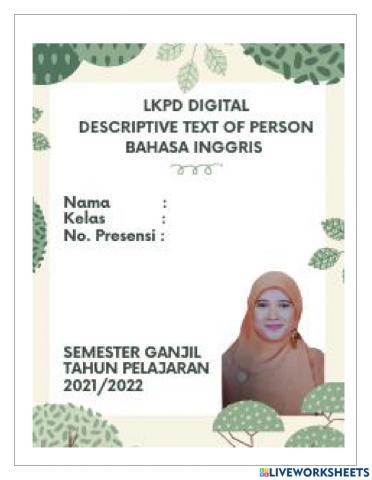 LKPD Descriptive text of Person
