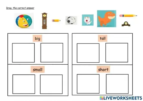 Tall short big small