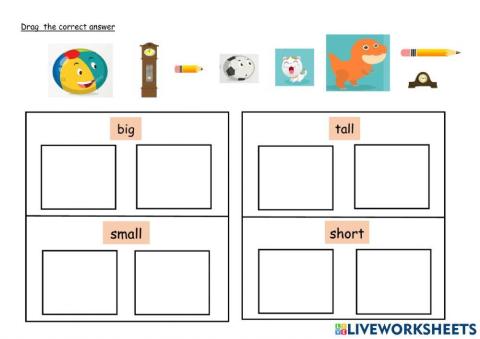 Tall short big small