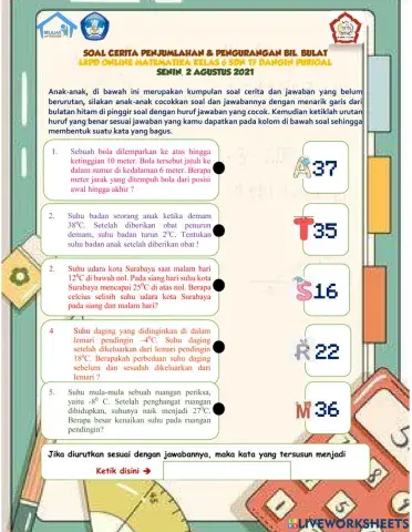 Latihan online matematika 02-08-21