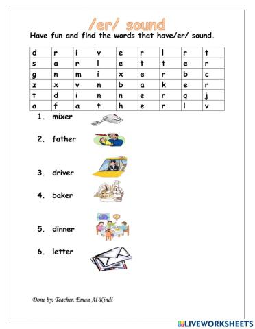 -er- sound word search