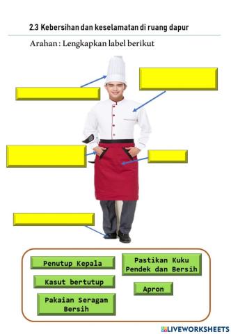 2.3 Kebersihan dan keselamatan di ruang dapur