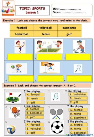 Sports Lesson 1.1