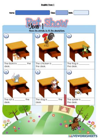 Year 1: Pet Show 3 - Prepositions