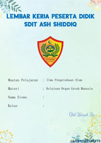 Kelainan pada Organ Gerak