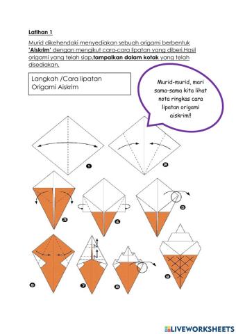 Origami Aiskrim