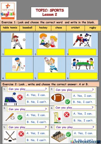 Sports Lesson 2