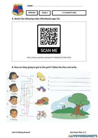 ENG Y4 Week 25 (1-5 AUG) Worksheets 2