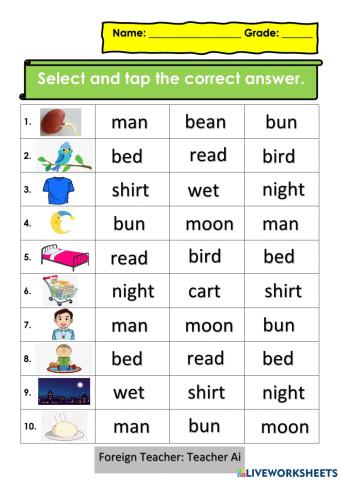 Vocabulary (n, d, t)