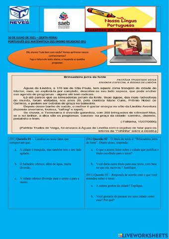 Aula remota 30e 31 de julho