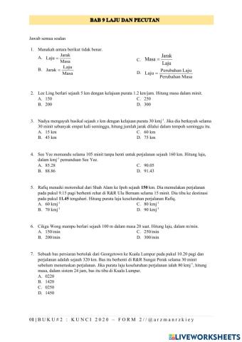 Bab 9 LAJU DAN PECUTAN