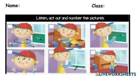 Y2 Module 7: TB page 92 (listen and number)