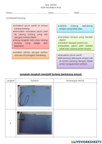 Butang berlubang empat