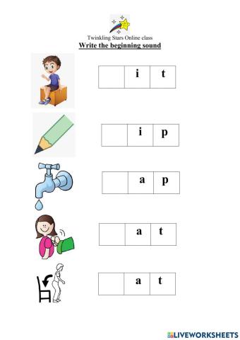 Write the beginning sound