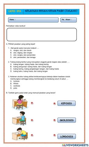 Kelainan Organ Gerak Pasif