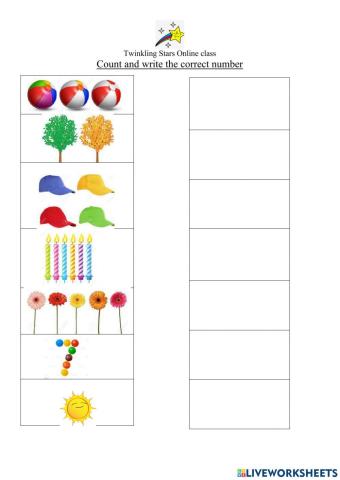 Count and write the correct number