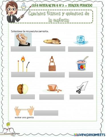 Cambios físicos y químicos de la materia