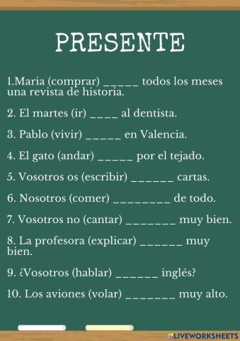 Presente de indicativo