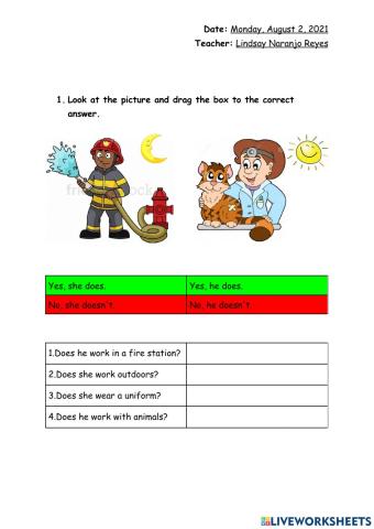 Simple present questions