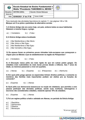 Sociedade e Política na Grécia Antiga