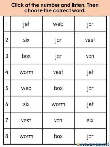 Phonics (j,v,x.w)