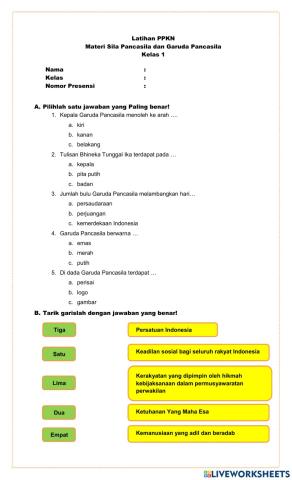 Latihan PPKn-Garuda Pancasila