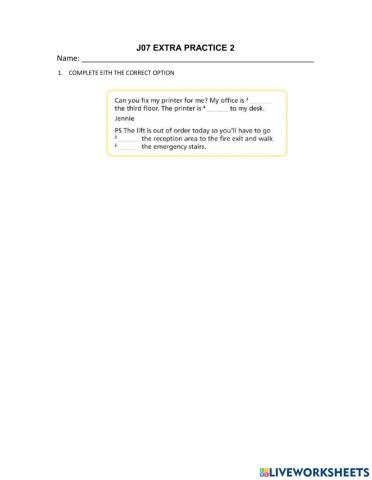 J07 Extra Practice 2