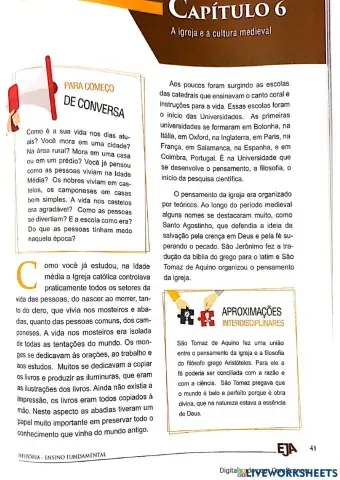 A igreja e a cultura medieval: AS ARTES NA IDADE MÉDIA: