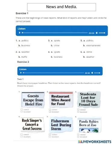 UNIT 5, NEWS AND MEDIA. EXTRA-PRACTICE. 