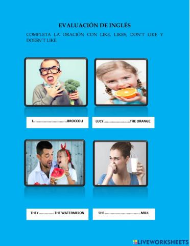 Evaluación de inglés