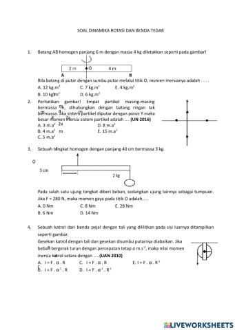 Dinamika rotasi dan benda tegar