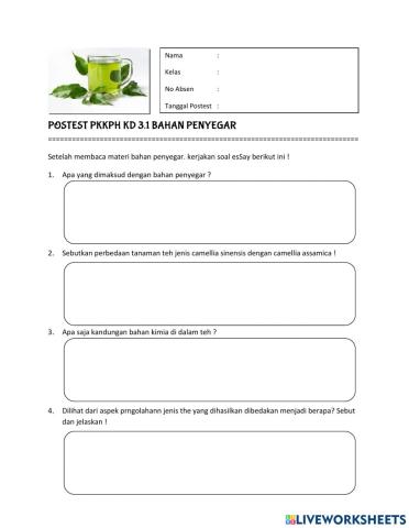 Postest kd 3.1 herbal