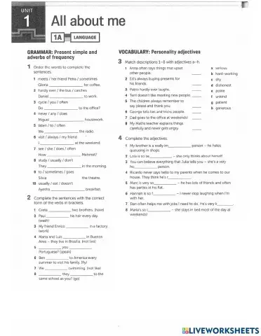 Simple present, frequency adverbs