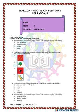 PH Tema 1 SB1 Kelas 6