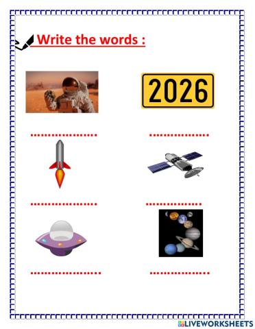Space vocabulary review